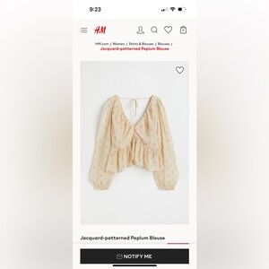 Jacquard-patterned Peplum Blouse